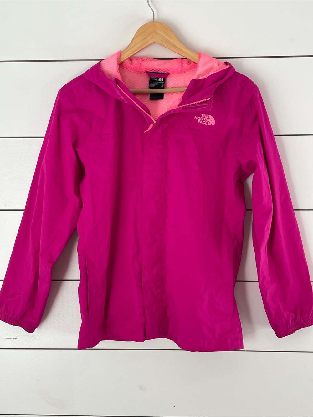 The North Face Girls' Pink Hooded Rain Jacket